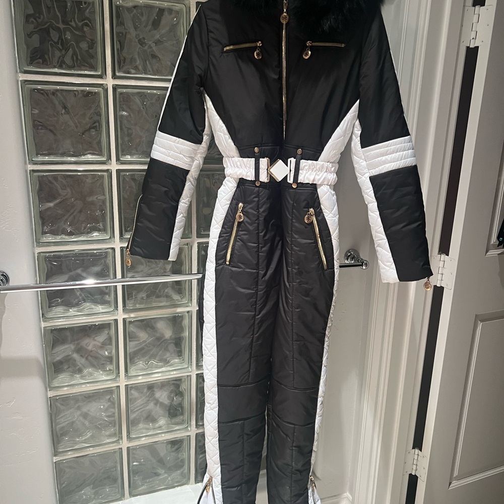Women’s Black and White Snowsuit